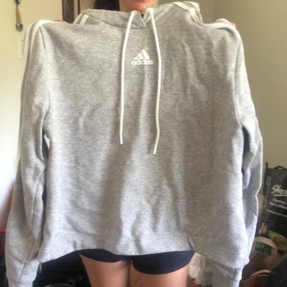 Adidas heather grey sweatshirt